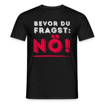 Saying Tshirt Funny Funny Humor Sarcasm Irony - Men's T-Shirt - black - Front - AI Model Male 178 light (178cm)