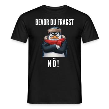 Penguin Tshirt Funny Funny Humor Sarcasm Funny - Men's T-Shirt - black - Front - AI Model Male 178 light (178cm)