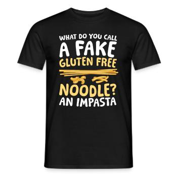 Fake gluten freenoodle An Impasta - Männer T-Shirt - Schwarz - Vorne - AI Model Male 178 light (178cm)