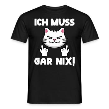 Lazy Tshirt Work Panda Funny Sarcasm Office - Men's T-Shirt - black - Front - AI Model Male 178 light (178cm)
