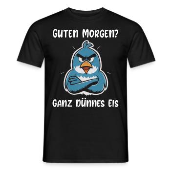 Penguin Tshirt Funny Funny Humor Sarcasm Office - Men's T-Shirt - black - Front - AI Model Male 178 light (178cm)