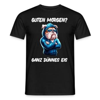 Chien Tshirt Drôle Drôle Humour Sarcasme Bureau - T-shirt homme - noir - Devant - AI Model Male 178 light (178cm)