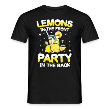 Lemons in the front party in the back - Männer T-Shirt - Schwarz - Vorne - AI Model Male 178 light (178cm)