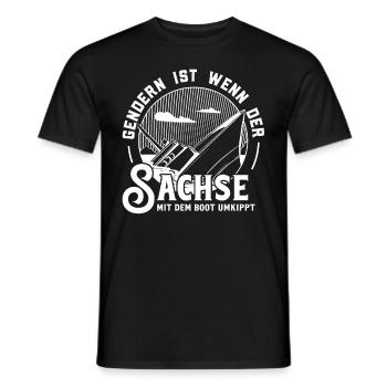 Gendern Tshirt Herren Damen Lustig Witzig Spruch - Männer T-Shirt - Schwarz - Vorne - AI Model Male 178 light (178cm)
