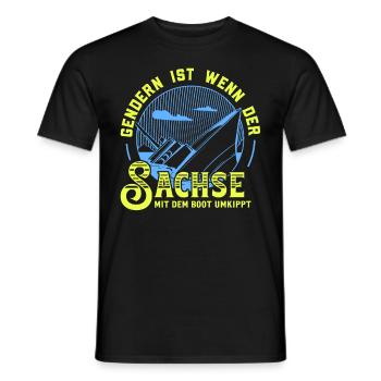 Gendern Tshirt Herren Damen Lustig Witzig Spruch - Männer T-Shirt - Schwarz - Vorne - AI Model Male 178 light (178cm)
