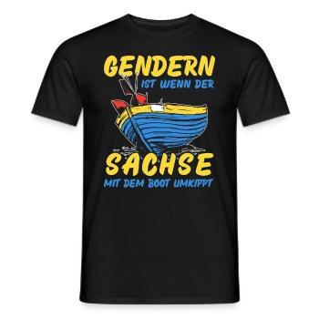 Gendern Tshirt Men Women Funny Funny Saying - Men's T-Shirt - black - Front - AI Model Male 178 light (178cm)