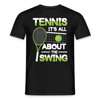 Tennis It's All About The Swing - Männer T-Shirt - Schwarz - Vorne - AI Model Male 178 light (178cm)