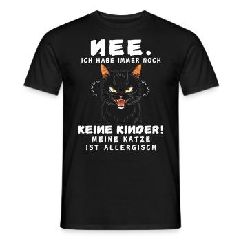 Tshirt chat Drôle Drôle Humour Sarcasme Kitty - T-shirt homme - noir - Devant - AI Model Male 178 light (178cm)