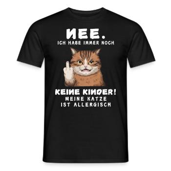 Tshirt chat Drôle Drôle Humour Sarcasme Kitty - T-shirt homme - noir - Devant - AI Model Male 178 light (178cm)