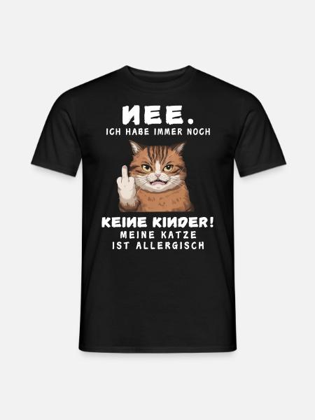 Cat Tshirt Funny Funny Humor Sarcasm Kitty - Men's T-Shirt - black