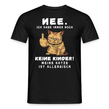 Tshirt chat Drôle Drôle Humour Sarcasme Kitty - T-shirt homme - noir - Devant - AI Model Male 178 light (178cm)