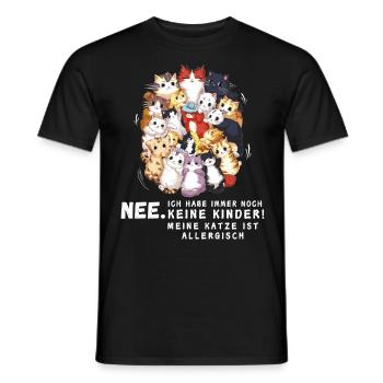 Tshirt chat Drôle Drôle Humour Sarcasme Kitty - T-shirt homme - noir - Devant - AI Model Male 178 light (178cm)
