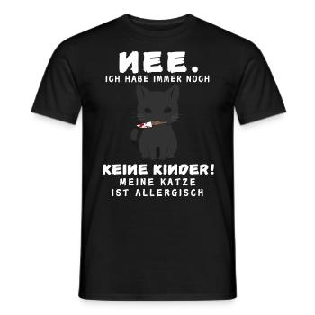 Tshirt chat Drôle Drôle Humour Sarcasme Kitty - T-shirt homme - noir - Devant - AI Model Male 178 light (178cm)