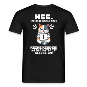 Tshirt chat Drôle Drôle Humour Sarcasme Kitty - T-shirt homme - noir - Devant - AI Model Male 178 light (178cm)