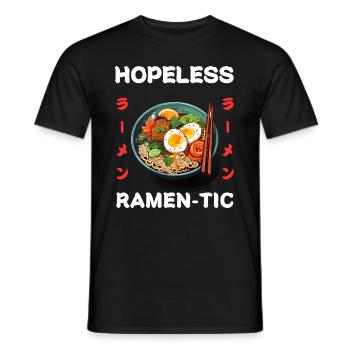 Noodle Ramen Noodles Chibi Asia Noodle Soup Anime - Men's T-Shirt - black - Front - AI Model Male 178 light (178cm)