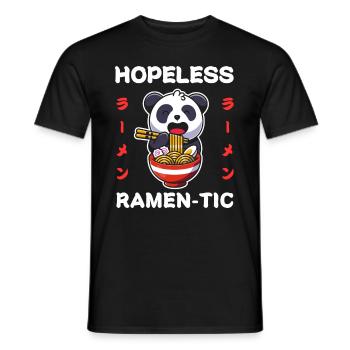 Panda Ramen Nouilles Chibi Asia Soupe de nouilles Anime - T-shirt homme - noir - Devant - AI Model Male 178 light (178cm)