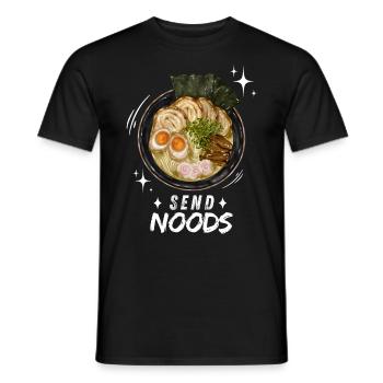 Nouilles Ramen Nouilles Chibi Asia Soupe de nouilles Anime - T-shirt homme - noir - Devant - AI Model Male 178 light (178cm)