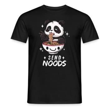 Panda Ramen Nouilles Chibi Asia Soupe de nouilles Anime - T-shirt homme - noir - Devant - AI Model Male 178 light (178cm)