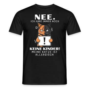 Tshirt chat Drôle Drôle Humour Sarcasme Kitty - T-shirt homme - noir - Devant - AI Model Male 178 light (178cm)