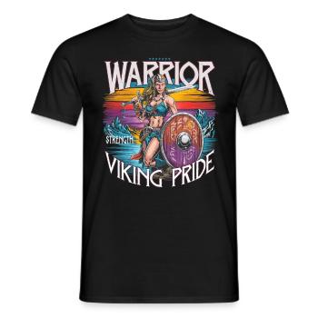 Warrior Spirit and Viking Pride für Wikinger - Männer T-Shirt - Schwarz - Vorne - AI Model Male 178 light (178cm)