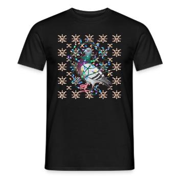 oiseau moche Noël Noël Père Noël - T-shirt homme - noir - Devant - AI Model Male 178 light (178cm)