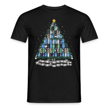 Bier Weihnachten Ugly Christmas Xmas Saufen Trinke - Männer T-Shirt - Schwarz - Vorne - AI Model Male 178 light (178cm)