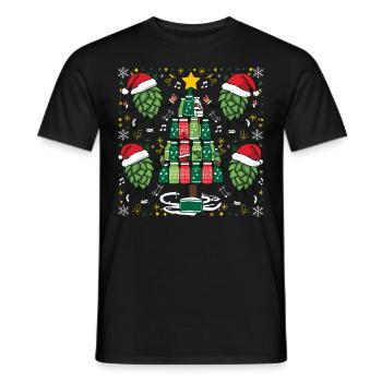 Bier Weihnachten Ugly Christmas Xmas Saufen Trinke - Männer T-Shirt - Schwarz - Vorne - AI Model Male 178 light (178cm)
