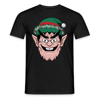 Elfes Noël laid Noël Noël Père Noël - T-shirt homme - noir - Devant - AI Model Male 178 light (178cm)
