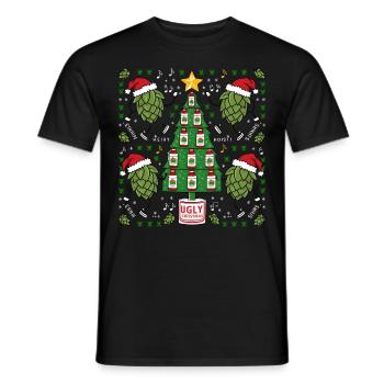 Bier Weihnachten Ugly Christmas Xmas Saufen Trinke - Männer T-Shirt - Schwarz - Vorne - AI Model Male 178 light (178cm)
