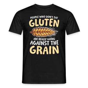 Glutenfrei Glutenunverträglichkeit Ernährung - Männer T-Shirt - Schwarz - Vorne - AI Model Male 178 light (178cm)