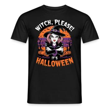 Witch Please It's Halloween für einen Halloween - Männer T-Shirt - Schwarz - Vorne - AI Model Male 178 light (178cm)