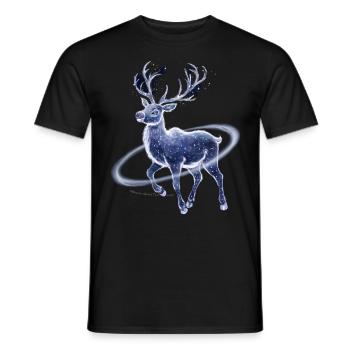 Reindeer Deer Xmas Reindeer Christmas Christmas - Men's T-Shirt - black - Front - AI Model Male 178 light (178cm)
