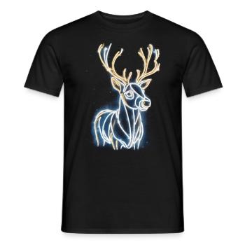 Rentier Reh Xmas Reindeer Christmas Weihnachten - Männer T-Shirt - Schwarz - Vorne - AI Model Male 178 light (178cm)
