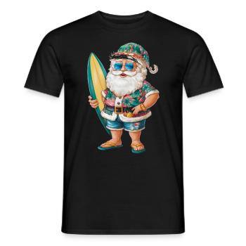 Weihnachtsmann Santa Claus Christmas Weihnachten - Männer T-Shirt - Schwarz - Vorne - AI Model Male 178 light (178cm)