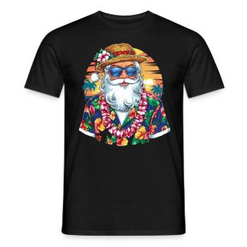 Weihnachtsmann Santa Claus Christmas Weihnachten - Männer T-Shirt - Schwarz - Vorne - AI Model Male 178 light (178cm)