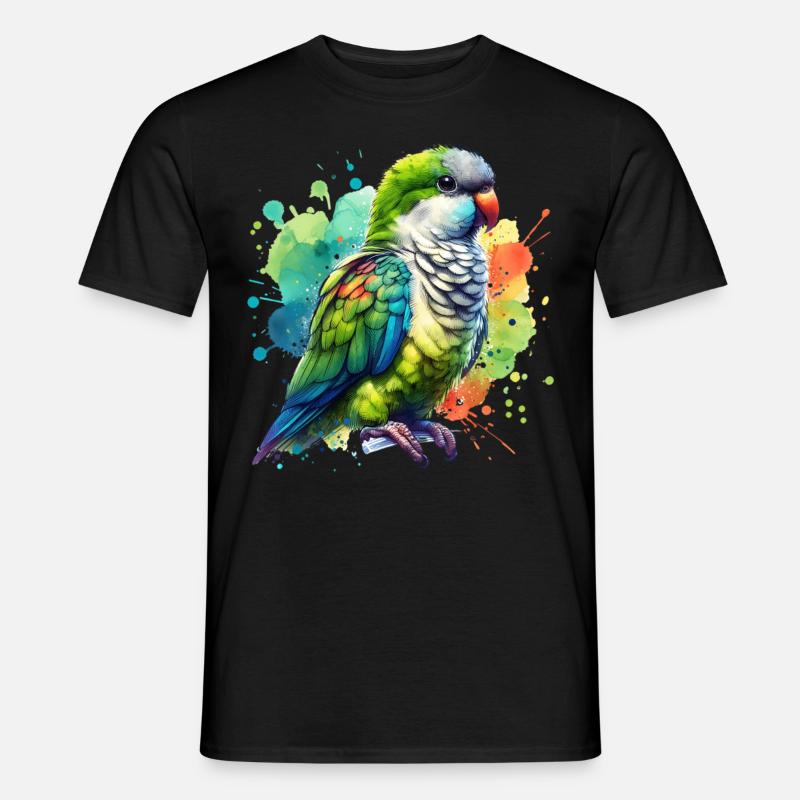 Mönchssittich Geschenk - Männer T-Shirt - Schwarz