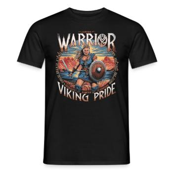 Warrior Spirit and Viking Pride für Wikinger - Männer T-Shirt - Schwarz - Vorne - AI Model Male 178 light (178cm)