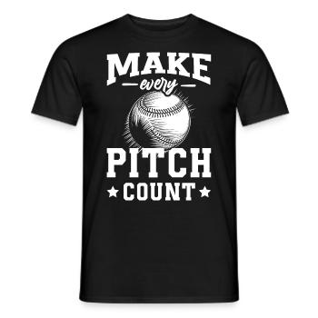 Baseball Sport Baseballspieler Pitcher Catcher USA - Männer T-Shirt - Schwarz - Vorne - AI Model Male 178 light (178cm)