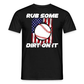 Baseball Sport Baseballspieler Pitcher Catcher USA - Männer T-Shirt - Schwarz - Vorne - AI Model Male 178 light (178cm)