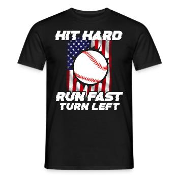 Baseball Sport Baseballspieler Pitcher Catcher USA - Männer T-Shirt - Schwarz - Vorne - AI Model Male 178 light (178cm)