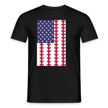 Baseball Sport Baseballspieler Pitcher Catcher USA - Männer T-Shirt - Schwarz - Vorne - AI Model Male 178 light (178cm)