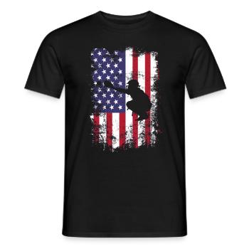 Baseball Sport Baseballspieler Pitcher Catcher USA - Männer T-Shirt - Schwarz - Vorne - AI Model Male 178 light (178cm)