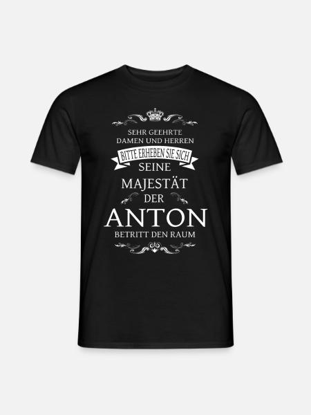 Seine Majestät der Anton betritt den Raum - T-shirt herr - svart