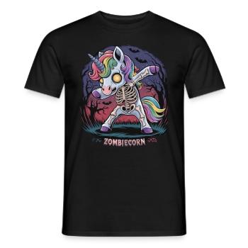 Zombiecorn für Anti Einhorn Fans - Männer T-Shirt - Schwarz - Vorne - AI Model Male 178 light (178cm)