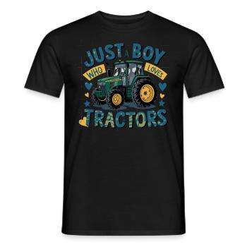 Tracteur Trekker Agriculteur Agriculteur Ferme Tracteur Champ - T-shirt homme - noir - Devant - AI Model Male 178 light (178cm)