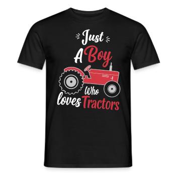 Tracteur Trekker Agriculteur Agriculteur Ferme Tracteur Champ - T-shirt homme - noir - Devant - AI Model Male 178 light (178cm)