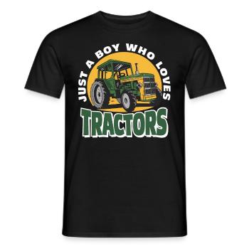 Tracteur Trekker Agriculteur Agriculteur Ferme Tracteur Champ - T-shirt homme - noir - Devant - AI Model Male 178 light (178cm)