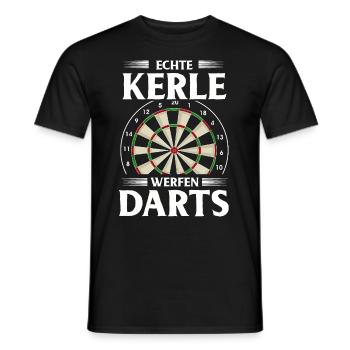 Dart Geschenk Dartboard Dartspieler Bullseye - Männer T-Shirt - Schwarz - Vorne - AI Model Male 178 light (178cm)
