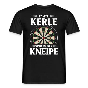 Cadeau de fléchettes Jeu de fléchettes Bullseye - T-shirt homme - noir - Devant - AI Model Male 178 light (178cm)