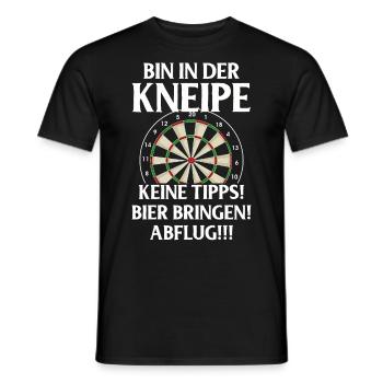 Cadeau de fléchettes Jeu de fléchettes Bullseye - T-shirt homme - noir - Devant - AI Model Male 178 light (178cm)
